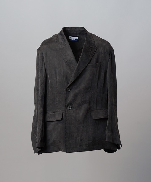 MAISON SPECIAL(メゾンスペシャル)の「《UNISEX》Drape Fibrillated Twill Prime-Over-Over 2B Semi-double Tailored Jacket/ドレープフィブリルツイルプライムオーバー4Bセミダブルテーラードジャケット【MAISON SPECIAL/メゾンスペシャル】■セットアップ対応■(テーラードジャケット・メンズ・ブラック/ネイビー・2/1/0)」の11枚目の写真
