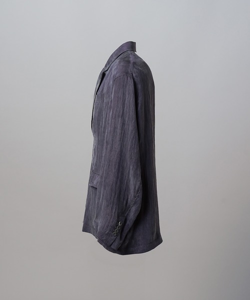 MAISON SPECIAL(メゾンスペシャル)の「《UNISEX》Drape Fibrillated Twill Prime-Over-Over 2B Semi-double Tailored Jacket/ドレープフィブリルツイルプライムオーバー4Bセミダブルテーラードジャケット【MAISON SPECIAL/メゾンスペシャル】■セットアップ対応■(テーラードジャケット・メンズ・ブラック/ネイビー・2/1/0)」の13枚目の写真