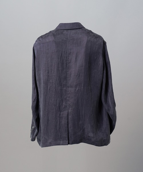 MAISON SPECIAL(メゾンスペシャル)の「《UNISEX》Drape Fibrillated Twill Prime-Over-Over 2B Semi-double Tailored Jacket/ドレープフィブリルツイルプライムオーバー4Bセミダブルテーラードジャケット【MAISON SPECIAL/メゾンスペシャル】■セットアップ対応■(テーラードジャケット・メンズ・ブラック/ネイビー・2/1/0)」の14枚目の写真
