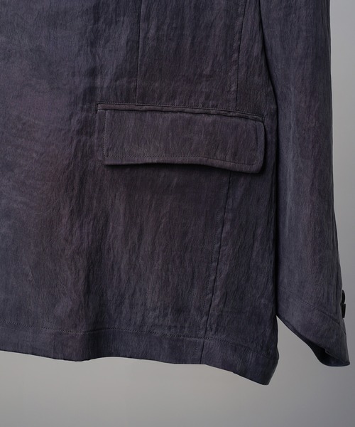 MAISON SPECIAL(メゾンスペシャル)の「《UNISEX》Drape Fibrillated Twill Prime-Over-Over 2B Semi-double Tailored Jacket/ドレープフィブリルツイルプライムオーバー4Bセミダブルテーラードジャケット【MAISON SPECIAL/メゾンスペシャル】■セットアップ対応■(テーラードジャケット・メンズ・ブラック/ネイビー・2/1/0)」の16枚目の写真
