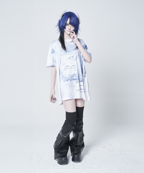 Re:CRYPT(リクリプト)の「ウィンドウフルプリントTシャツ / オーバーサイズ フルグラフィックTシャツ(Tシャツ/カットソー・レディース・ホワイト・F)」の8枚目の写真