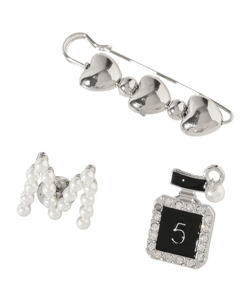 earth music&ecology（アースミュージックアンドエコロジー）の「ハングアウトブローチセット（ブローチ/コサージュ・レディース・ゴールド/シルバー・FREE）」の3枚目の写真