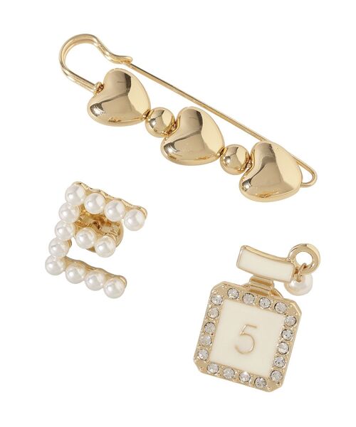 earth music&ecology（アースミュージックアンドエコロジー）の「ハングアウトブローチセット（ブローチ/コサージュ・レディース・ゴールド/シルバー・FREE）」の7枚目の写真