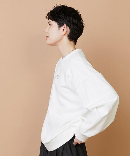 FRAPBOIS（フラボア）の「デイリートレーナー（スウェット・レディース・ホワイト/ブラック/グレー・1/2）」の14枚目の写真