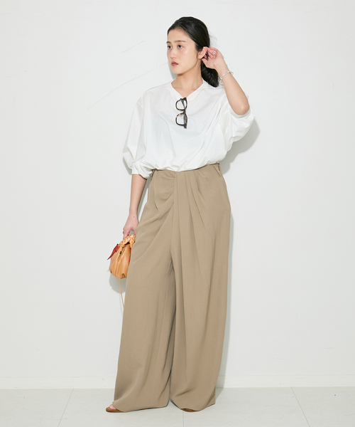 journal standard L'essage(ジャーナルスタンダードレサージュ)の「TTツイル ラップパンツ(その他パンツ・レディース・ベージュ/ブラック・36/38)」の19枚目の写真