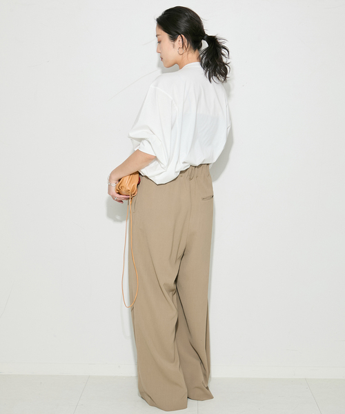 journal standard L'essage(ジャーナルスタンダードレサージュ)の「TTツイル ラップパンツ(その他パンツ・レディース・ベージュ/ブラック・36/38)」の20枚目の写真