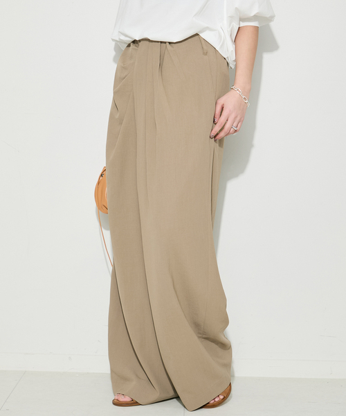 journal standard L'essage(ジャーナルスタンダードレサージュ)の「TTツイル ラップパンツ(その他パンツ・レディース・ベージュ/ブラック・36/38)」の22枚目の写真