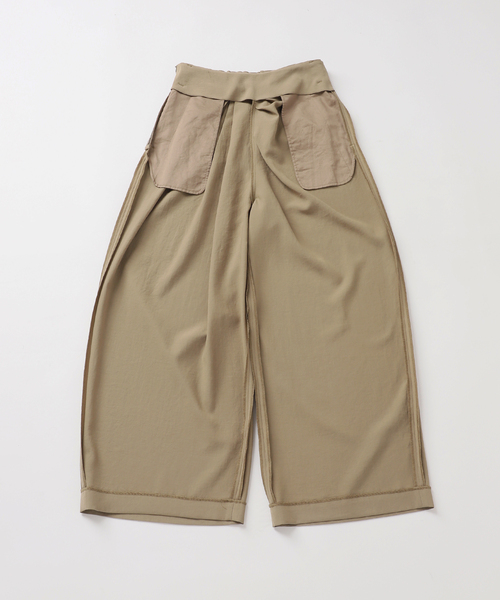 journal standard L'essage(ジャーナルスタンダードレサージュ)の「TTツイル ラップパンツ(その他パンツ・レディース・ベージュ/ブラック・36/38)」の8枚目の写真