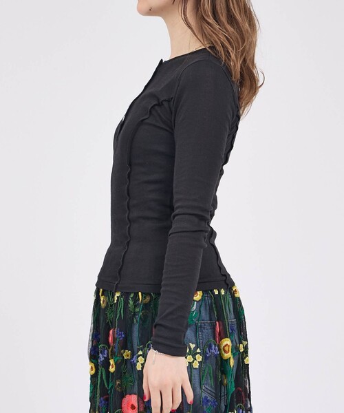 MILLER（ミラー）の「【MILLER/ミラー】Light Prib Henly L/S Tee / ライトパネルリブヘンリーロングスリーブTEE / ヘンリーロンT（Tシャツ/カットソー・メンズ・オフホワイト/グレー/ブラック/ライム/ネイビー・フリー）」の13枚目の写真