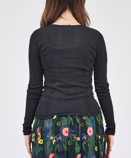 MILLER（ミラー）の「【MILLER/ミラー】Light Prib Henly L/S Tee / ライトパネルリブヘンリーロングスリーブTEE / ヘンリーロンT（Tシャツ/カットソー・メンズ・オフホワイト/グレー/ブラック/ライム/ネイビー・フリー）」の14枚目の写真