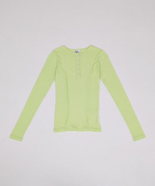 MILLER（ミラー）の「【MILLER/ミラー】Light Prib Henly L/S Tee / ライトパネルリブヘンリーロングスリーブTEE / ヘンリーロンT（Tシャツ/カットソー・メンズ・オフホワイト/グレー/ブラック/ライム/ネイビー・フリー）」の21枚目の写真