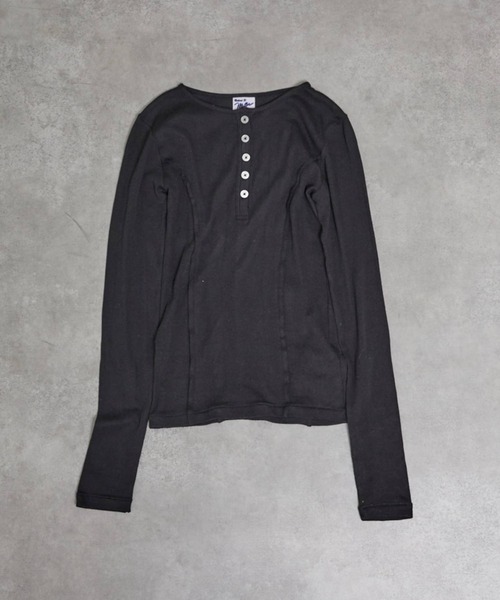 MILLER(ミラー)の「【MILLER/ミラー】Light Prib Henly L/S Tee / ライトパネルリブヘンリーロングスリーブTEE / ヘンリーロンT(Tシャツ/カットソー・メンズ・オフホワイト/グレー/ブラック/ライム/ネイビー・フリー)」の11枚目の写真