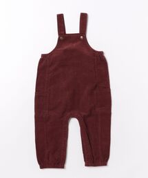 キッズのオールインワン・サロペット（レッド/赤色系・コットン