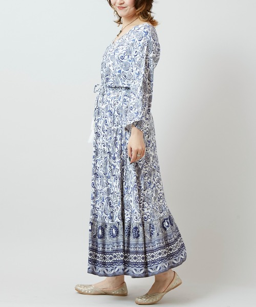 チャイハネ（チャイハネ）の「【チャイハネ】アシューナワンピース（ワンピース・レディース・ブラック/イエロー/ホワイト・FREE）」の7枚目の写真