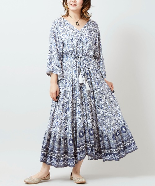 チャイハネ（チャイハネ）の「【チャイハネ】アシューナワンピース（ワンピース・レディース・ブラック/イエロー/ホワイト・FREE）」の6枚目の写真