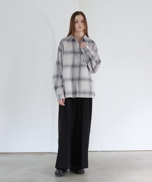 SOCCE(ソーシー)の「リンクルシアーチェックシャツ(シャツ/ブラウス・メンズ・ブラック/ネイビー/ホワイト・S/M/L/XL)」の8枚目の写真