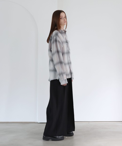 SOCCE(ソーシー)の「リンクルシアーチェックシャツ(シャツ/ブラウス・メンズ・ブラック/ネイビー/ホワイト・S/M/L/XL)」の9枚目の写真