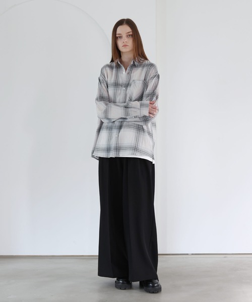 SOCCE(ソーシー)の「リンクルシアーチェックシャツ(シャツ/ブラウス・メンズ・ブラック/ネイビー/ホワイト・S/M/L/XL)」の12枚目の写真