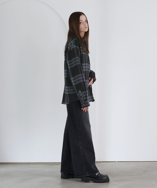 SOCCE(ソーシー)の「リンクルシアーチェックシャツ(シャツ/ブラウス・メンズ・ブラック/ネイビー/ホワイト・S/M/L/XL)」の17枚目の写真