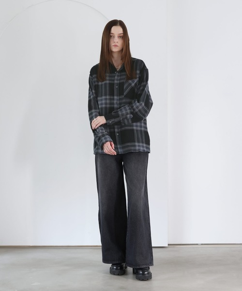 SOCCE(ソーシー)の「リンクルシアーチェックシャツ(シャツ/ブラウス・メンズ・ブラック/ネイビー/ホワイト・S/M/L/XL)」の19枚目の写真