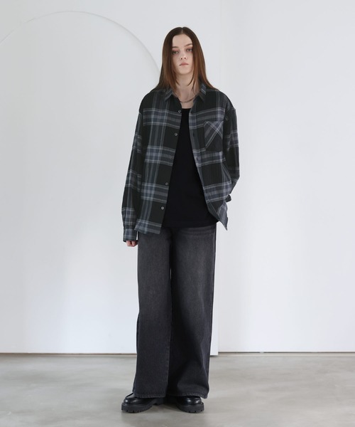 SOCCE(ソーシー)の「リンクルシアーチェックシャツ(シャツ/ブラウス・メンズ・ブラック/ネイビー/ホワイト・S/M/L/XL)」の21枚目の写真