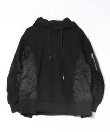 MMMM（エムエムエムエム）の「【RES】【MMMM】TC裏毛×ナイロンツイル　MA-1パーカー（MA-1）」