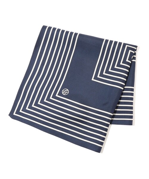 TOMORROWLAND （トゥモローランド）の「LE SCARF ストライプスカーフ（バンダナ/スカーフ・レディース・ネイビー/ライトベージュ・FREE）」の3枚目の写真