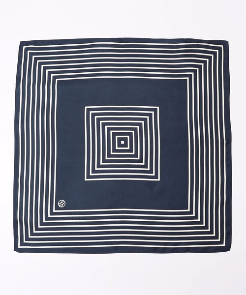 TOMORROWLAND （トゥモローランド）の「LE SCARF ストライプスカーフ（バンダナ/スカーフ・レディース・ネイビー/ライトベージュ・FREE）」の4枚目の写真
