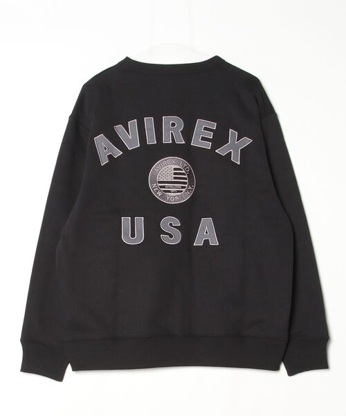 AVIREX（アヴィレックス）の「《直営店限定》VARSITY FLAG CREW NECK SWEAT / バーシティー フラッグ クルーネック スウェット / AVIREX / アヴィレックス（スウェット・メンズ・ブラック/オフホワイト・XX-LARGE/X-LARGE/LARGE/MEDIUM）」の22枚目の写真