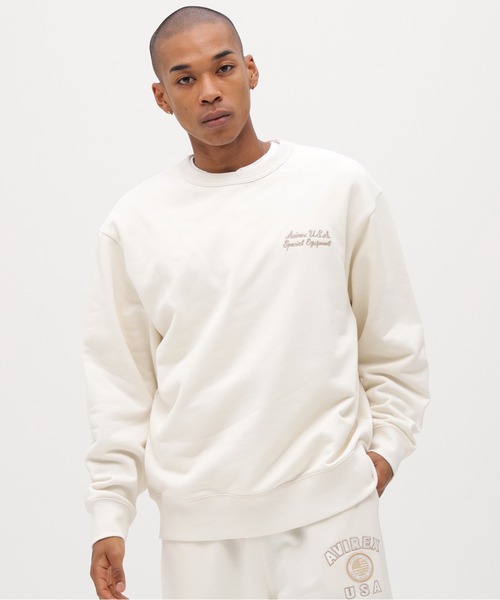AVIREX（アヴィレックス）の「《直営店限定》VARSITY FLAG CREW NECK SWEAT / バーシティー フラッグ クルーネック スウェット / AVIREX / アヴィレックス（スウェット・メンズ・ブラック/オフホワイト・XX-LARGE/X-LARGE/LARGE/MEDIUM）」の16枚目の写真