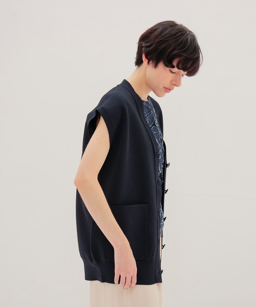venit（ヴェニット）の「VENIT / HIGH TWIST VEST(ハイツイストベスト VEK-7618-A)（ベスト・レディース・ライトブルー/ネイビー・38）」の3枚目の写真