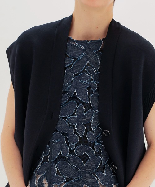 venit（ヴェニット）の「VENIT / HIGH TWIST VEST(ハイツイストベスト VEK-7618-A)（ベスト・レディース・ライトブルー/ネイビー・38）」の5枚目の写真