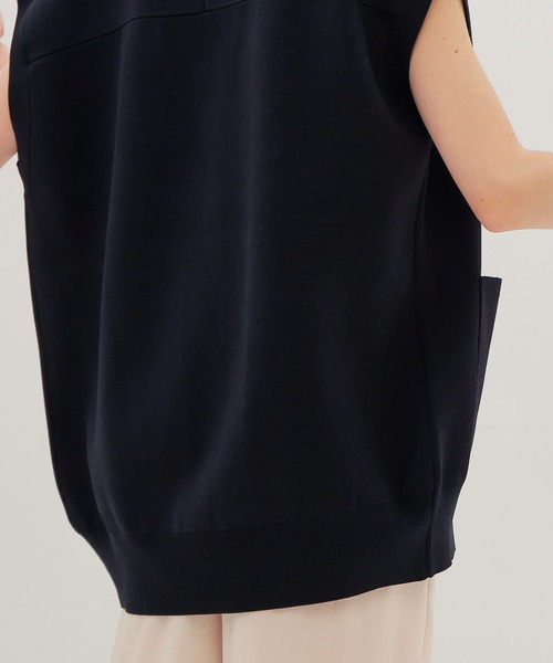 venit（ヴェニット）の「VENIT / HIGH TWIST VEST(ハイツイストベスト VEK-7618-A)（ベスト・レディース・ライトブルー/ネイビー・38）」の7枚目の写真