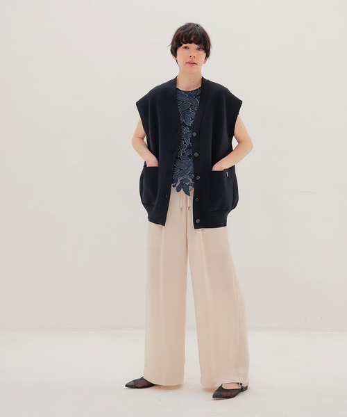 venit（ヴェニット）の「VENIT / HIGH TWIST VEST(ハイツイストベスト VEK-7618-A)（ベスト・レディース・ライトブルー/ネイビー・38）」の13枚目の写真