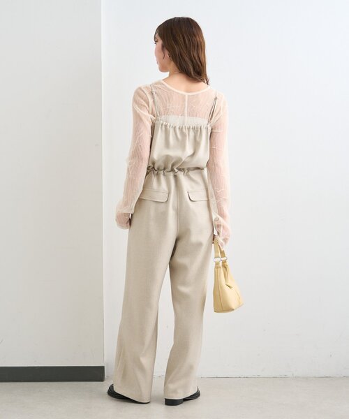 Kastane(カスタネ)の「【一部店舗限定/S.Mサイズ展開/セットアップ対応】B キャミコンビネゾン(つなぎ/オールインワン・レディース・ブラック/アイボリー/ベージュ・MEDIUM/SMALL)」の12枚目の写真