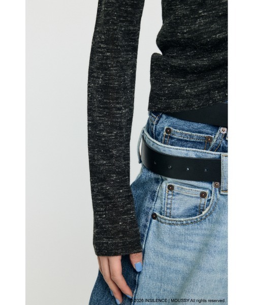 MOUSSY（マウジー）の「INSILENCE GATHER ニットトップス（ニット/セーター・レディース・ブラック/ライトカーキ/ライトグレー・1）」の12枚目の写真