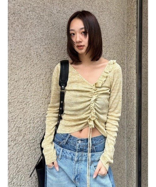 MOUSSY INSILENCE GATHER KNIT トップス MOUSSY | INSILENCE GATHER KNIT トップス (ニット ) |SHEL'TTER WEBSTORE
