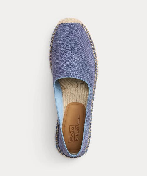 POLO RALPH LAUREN（ポロ ラルフ ローレン）の「Cevio レザー エスパドリーユ（サンダル・メンズ・ブルー・9D/10D/10.5D/9.5D/8.5D/8D/7.5D/7D）」の4枚目の写真