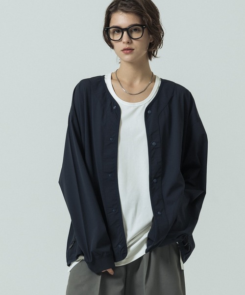 SLICK（スリック）の「【SLICK/スリック】Micro Mesh Snap Button Cardigan/マイクロメッシュ スナップボタンカーディガン/機能素材（カーディガン/ボレロ・メンズ・ネイビー/カーキ/ブラック・1/2/3）」の3枚目の写真