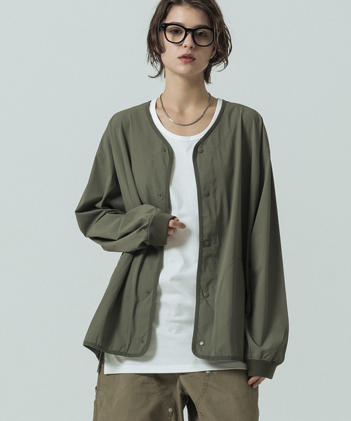 SLICK（スリック）の「【SLICK/スリック】Micro Mesh Snap Button Cardigan/マイクロメッシュ スナップボタンカーディガン/機能素材（カーディガン/ボレロ・メンズ・ネイビー/カーキ/ブラック・1/2/3）」の19枚目の写真