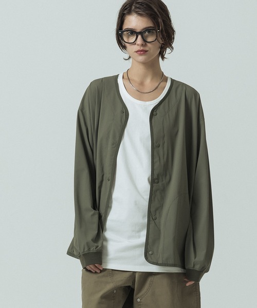 SLICK（スリック）の「【SLICK/スリック】Micro Mesh Snap Button Cardigan/マイクロメッシュ スナップボタンカーディガン/機能素材（カーディガン/ボレロ・メンズ・ネイビー/カーキ/ブラック・1/2/3）」の18枚目の写真