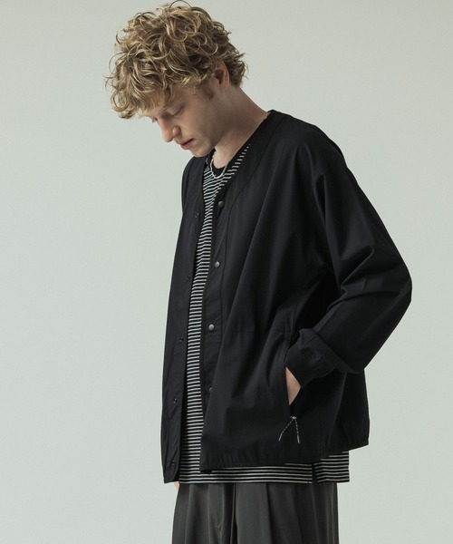 SLICK（スリック）の「【SLICK/スリック】Micro Mesh Snap Button Cardigan/マイクロメッシュ スナップボタンカーディガン/機能素材（カーディガン/ボレロ・メンズ・ネイビー/カーキ/ブラック・1/2/3）」の4枚目の写真