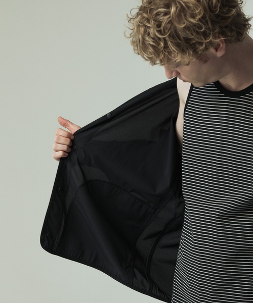 SLICK（スリック）の「【SLICK/スリック】Micro Mesh Snap Button Cardigan/マイクロメッシュ スナップボタンカーディガン/機能素材（カーディガン/ボレロ・メンズ・ネイビー/カーキ/ブラック・1/2/3）」の8枚目の写真