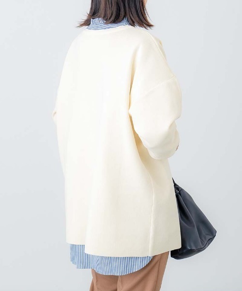 aunt lily（アントリリー）の「金釦アクセントスポンディッシュニットクルーネックカーディガン（カーディガン/ボレロ・レディース・アイボリー・FREE）」の2枚目の写真