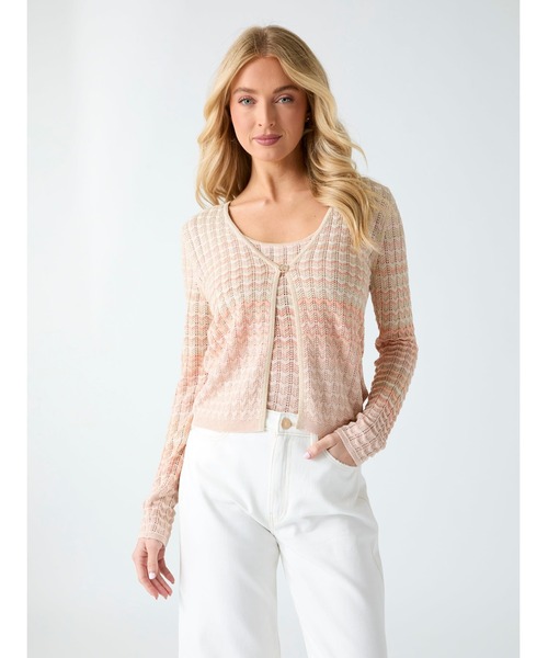 Guess(ゲス)の「ROSALYN Shoulder Sweater カーディガン(カーディガン/ボレロ・レディース・ピンク/ライトブルー・LARGE/MEDIUM/SMALL/X-SMALL)」の9枚目の写真