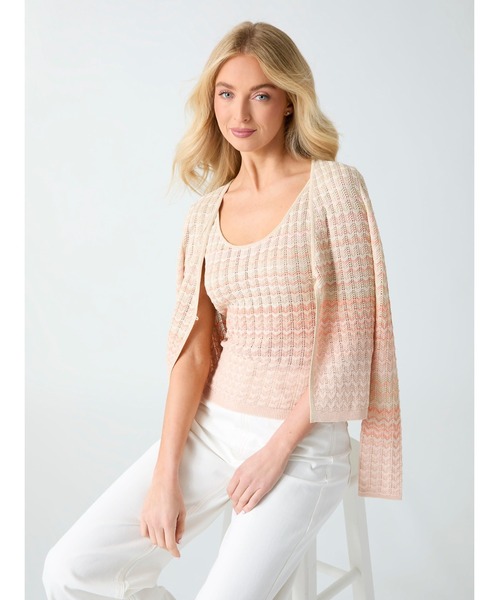 Guess(ゲス)の「ROSALYN Shoulder Sweater カーディガン(カーディガン/ボレロ・レディース・ピンク/ライトブルー・LARGE/MEDIUM/SMALL/X-SMALL)」の11枚目の写真