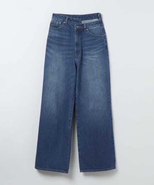 JEANASIS(ジーナシス)の「アシメウエストワイドデニム/669764(デニムパンツ・レディース・ブラウン/ライトブルー/ブラック/ブルー・MEDIUM/SMALL)」の4枚目の写真