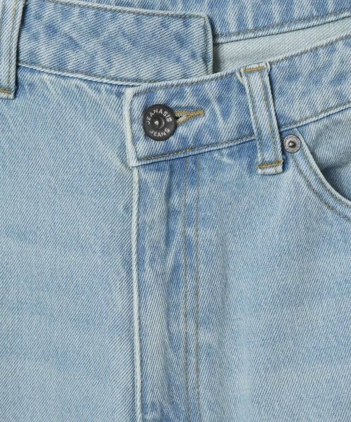 JEANASIS(ジーナシス)の「アシメウエストワイドデニム/669764(デニムパンツ・レディース・ブラウン/ライトブルー/ブラック/ブルー・MEDIUM/SMALL)」の14枚目の写真