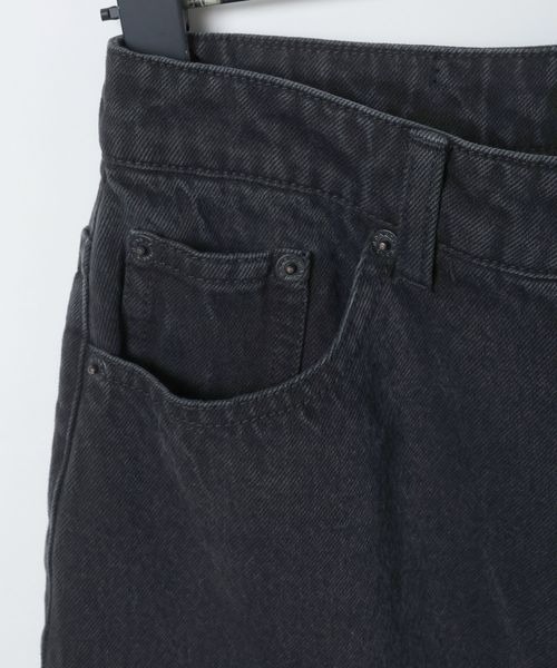 JEANASIS(ジーナシス)の「アシメウエストワイドデニム/669764(デニムパンツ・レディース・ブラウン/ライトブルー/ブラック/ブルー・MEDIUM/SMALL)」の7枚目の写真