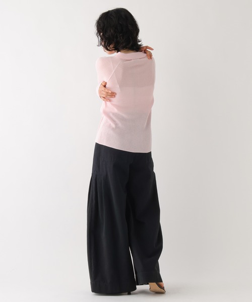 BAYFLOW（ベイフロー）の「[WEB限定]タックバルーンワイドチノパンツ / カーブフレアパンツ（チノパンツ・レディース・ブラック/ベージュ・SMALL/MEDIUM/LARGE）」の9枚目の写真